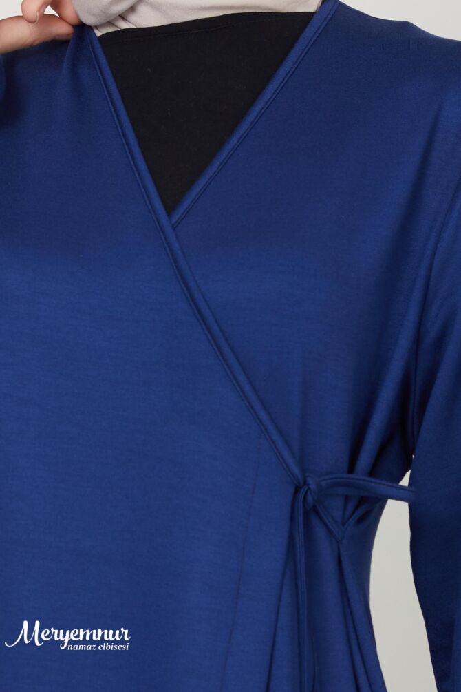 Anvelop Namaz Elbisesi İki İplik Petrol Mavisi - 5