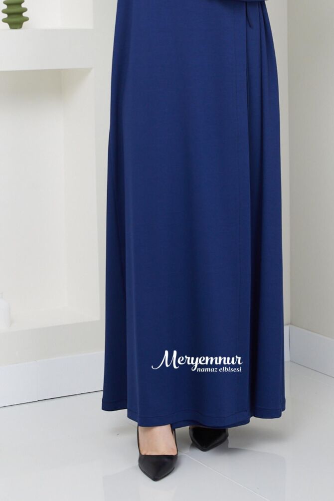 Anvelop Namaz Elbisesi İki İplik Petrol Mavisi - 6