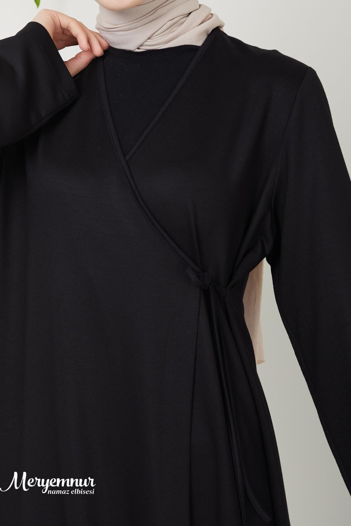 Anvelop Namaz Elbisesi İki İplik Siyah - 5