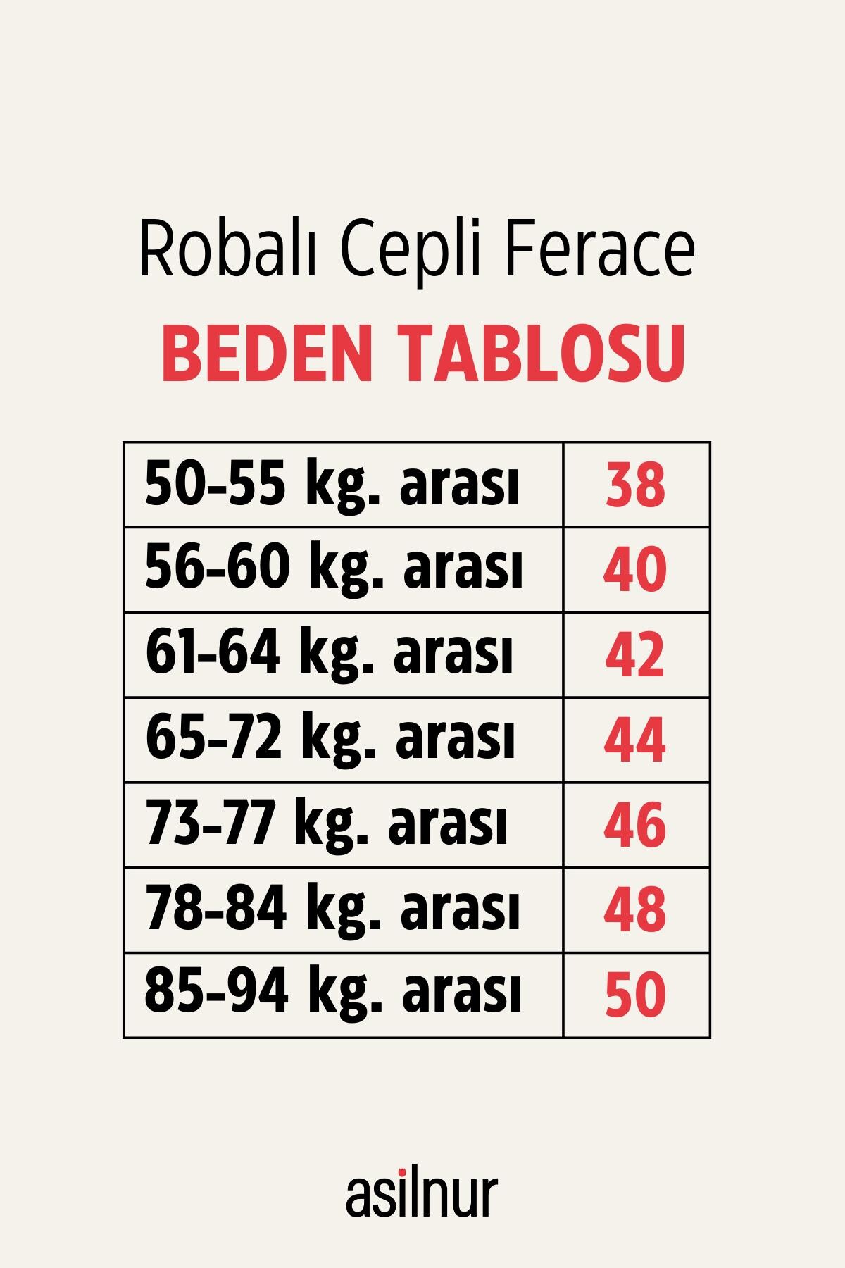 Robalı Cepli Ferace Lacivert - 7